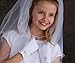 White First Communion Gloves for Girls by Tip Top, White-simulated Pearl Cross, Child, 8-14 years