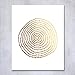 DIGIBUDDHA Circle of Dots Gold Foil Decor Print Abstract Circle Hand Drawn Dots Sun Poster Wall Art 8 inches x 10 inches