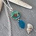 YInahawaii Handmade Bohemian glass Hawaiian Flower bead with sea glass carved leaf, a beautiful necklace with separate matching earrings in my store