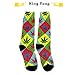 King Fong Weed Women Socks Funny Novelty Rainbow Mariguana Crew Socks Crazy Dress Socks for Girls