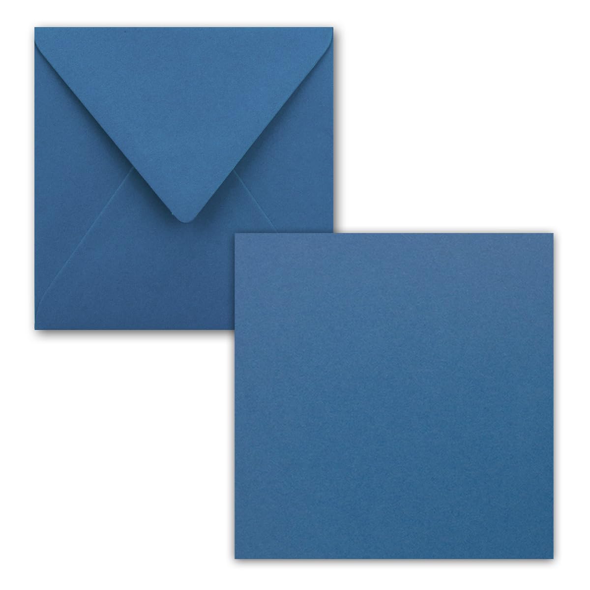 FarbenFroh® by Gustav Neuser® Set of 25 Simple Square Cards 15 x 15 cm with Envelopes in Royal Blue for Greeting Cards etc.