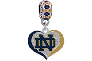 FINAL TOUCH GIFTS Notre Dame University Charm Fits Compatible With Pandora Style Bracelets