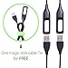 Vetoo Replacement USB Charger Cable 3.3FT 1m Black,Compatible For Fitbit Flex Wireless Activity Bracelet Wristband Pack of 2