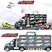 iBaseToy Toy Trucks Transport Car Carrier - Toy Cars Truck Educational Vehicles Toy Car Set Includes 12 Cars, 2 Helicopters, 28 Toy Car Slots，Great Gift for Kids, Toddlers, Children - Boys and Girls