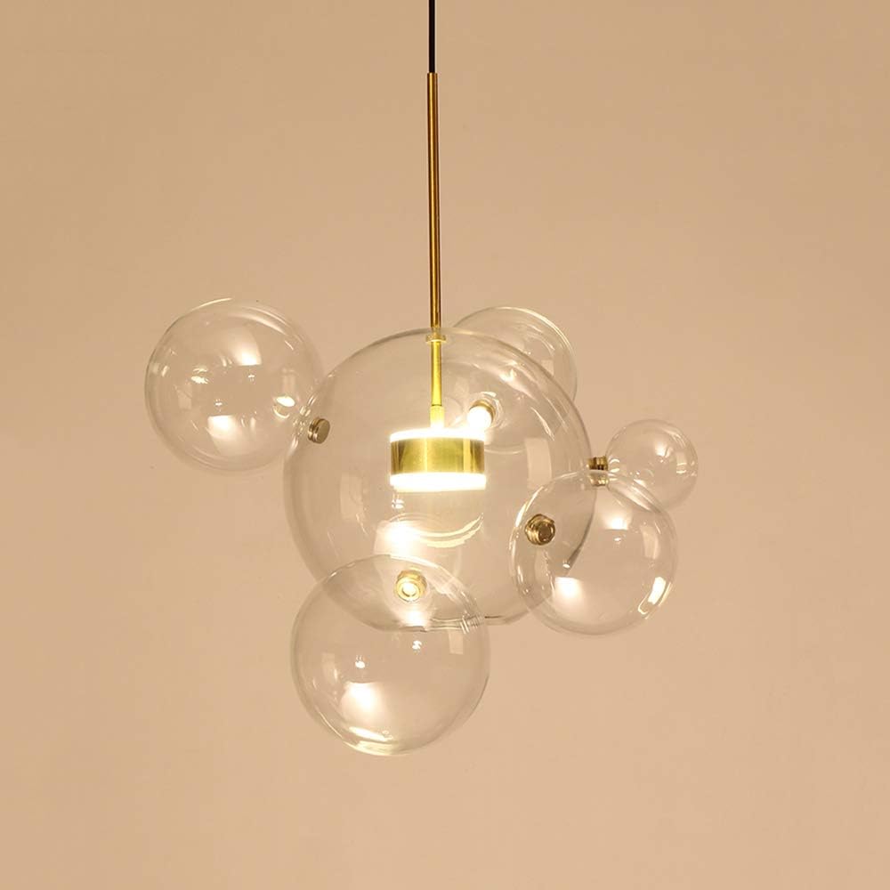 Clear Globe Glass Sputnik Pendant Light 