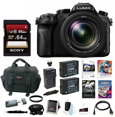 Panasonic-LUMIX-DMC-FZ2500-Digital-Camera-211-Megapixel-1-Sensor4K-2-Wasabi-Battery-and-64GB-Kit