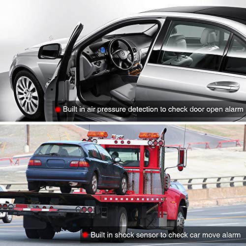 Autopmall Car Alarm Protection System Auto Security 2 Way Remote System Wireless Alarm Shock Alarm No Installation