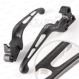 KiWAV Slotted 10201 2color hand control lever black for Harley '96-'03 XL '96-later Dyna '96-'14 Softail '96-'07 Touring