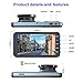 Dual Dash Cam Car Camera - Contain 32GB SD Card，Full HD 1080P Dash Camera for Cars，4“IPS Screen Dual Wide Angle Lens Car Dash Camera，G-Sensor，Cycle Recording