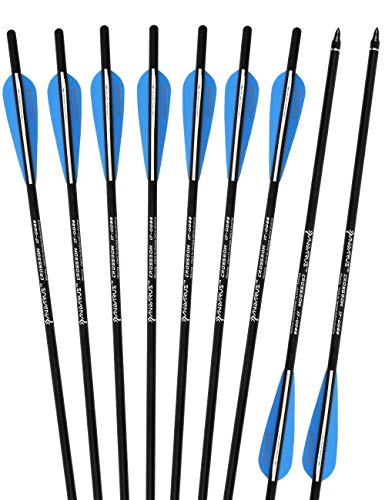 thumbnail image 2 of Carbon Fiber Crossbow Bolts With Broadheads - 16" To 22" Arrows & Moon Nocks (6 Or 12 Pack) 2 of 9