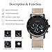 BAOGELA Mens Black Watches Men Military Waterproof Chronograph Sport Leather Band Strap Wrist Watch Business Date Analogue Quartz Watches for Boy & Man (Brown)