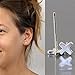 Handmade Designer a Pair of Tiny X Stud earrings Sterling silver, 4mm 0.176