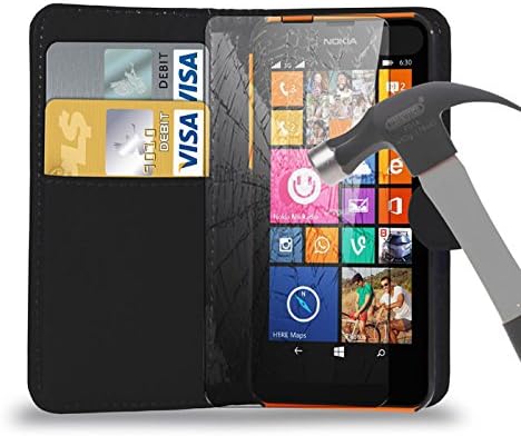 Leather Wallet Case Cover Pouch With Tempered Glass Screen Protector For All New Nokia Lumia 640/635/630/735/730/520/525/435/625