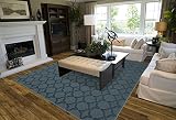 Garland Rug Sparta Area Rug, 5-Feet by 7-Feet, Seafoam