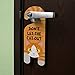 GRAPHICS & MORE Orange and White Cat Do Not Disturb Plastic Door Knob Hanger Sign - Don't let The cat Out