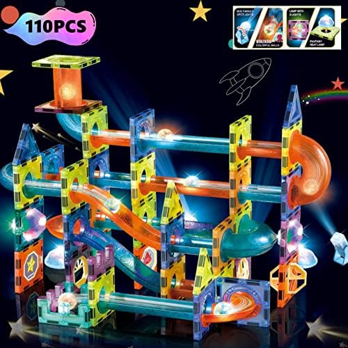 BINZKBB Light Magnetic Tiles Building Blocks for Kids,3D Clear