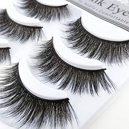 LASHVIEW False Eyelashes,Mink Fake Eyelashes, 3D Natural Layered Effect,Comfortable and Soft,Handmade Lashes Wispies,Environmental Silk Lashes,Reusable Natural Look False Eyelashes for Makeup - Thumbnail 7