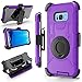 J.west Galaxy S8 Plus Case, Kickstand Full-Body Rugged Armor Military Grade Drop Heavy Duty Protection Case with Holster Belt Clip for Samsung Galaxy S8+ Plus 6.2 inch 2017 - Purple