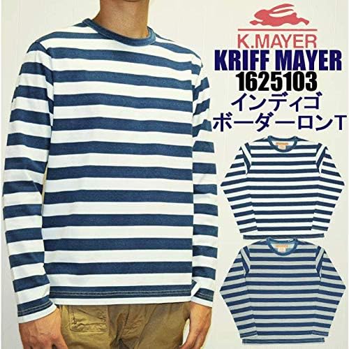 Amazon クリフメイヤー インディゴボーダー 長袖 Tシャツ メンズ ロンt M 1 L Blue Tシャツ カットソー 通販