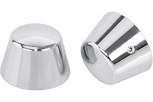 XMMT Chrome Front Axle Nut Cover Caps for Harley Softail Dyna Sportster & Touring Electra Glide Road Glide Tour Glide Road King