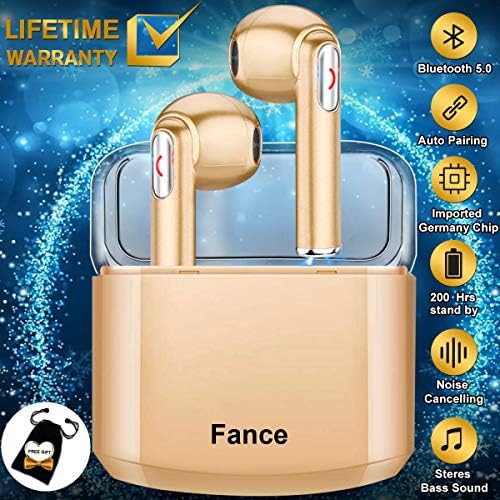 Wireless Earbuds with Charging Case,Bluetooth Earbuds with Mic for Running,Wireless Bluetooth Earphones with Microphone，Mini Sports Earbuds Compatible iOS Android Samsung Huawei Phones XR X 8 7 White
