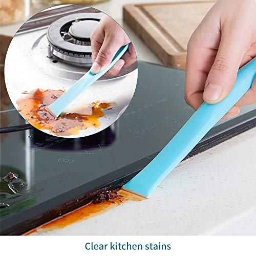 HouseHoo Cleaning Plastic Scraping Tool, Multipurpose Stiff Thumb Scraper Scratch Label Floor Cleaning Scraper Scraper Gum Scraper Bottle Opener, Kitchen Plastic Scraper, Gum Scraper Label Scraper