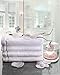 Monogrammed Towels Fingertip, Personalized Gift, 11 x 18 Inches - Set of 4- Silver Embroidered Towel - Extra Absorbent 100% Cotton- Soft Velour Finish - For Bathroom/ Kitchen/ Spa- Initial R (White)