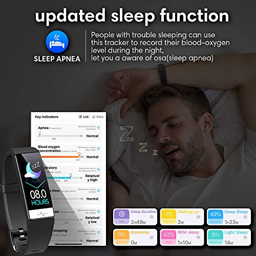 Fitness Tracker , Heart Rate Monitor IP67 Waterproof Activity Tracker