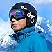 Odoland Snow Helmet Set with Ski Goggles, Unisex Snow Sports Helmet & Goggles, Shockproof & Universal Fit, Protective Helmet & Goggles for Skiing Skating Snowboarding & More Winter Outdoor Sports(XL)