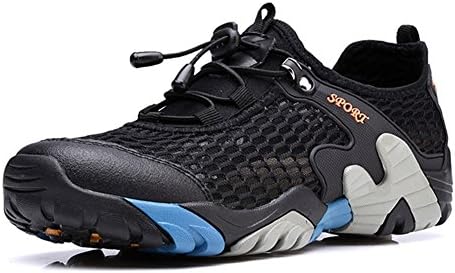 CraneLin Men's Outdoor Hiking Shoes For Men Walking Sneaker Boating Water & Trail Shoes CRHW2031-Black-45
