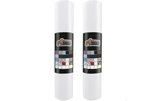 Gorilla Grip Slip Resistant Drawer and Shelf Liner 2 Pack, Non Adhesive Water Resistant, Easy Clean and Trim, Smooth Surface Liners for Kitchen Cabinet, Shelves, Drawers, Pantry, 12 in x 20 FT, White