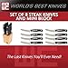 Miracle Blade World Class Series 8 Steak Knives with Mini Block