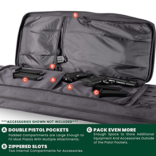 HUNTSEN 36" 42" Double Long Rifle Case American Classic Tactical Soft