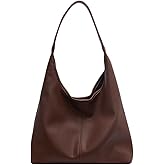 Hobo Bags for Women Slouchy Tote Bag Soft Casual PU Leather Shoulder Purses 2pcs Work Everyday Handbags