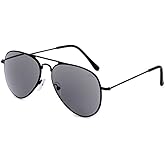 Sun Full Lens Reading Glasses Readers Sunglasses Classic Outdoor Aviator Sports Steel Stainless Black Frame Temple Unisex