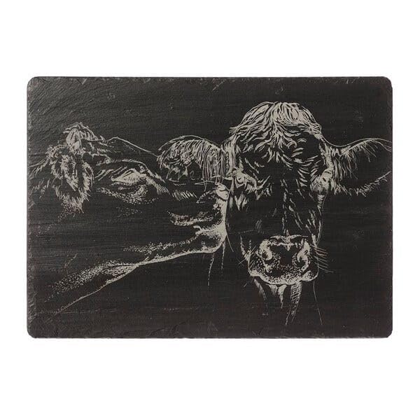 The Just Slate Company Kissing Cows Slate Cheese Board