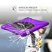 BRAECN iPad 9.7 2018 Case,iPad 9.7 lnch 2017 Rugged Case with Hybrid Heavy Duty Drop Protection and 360 Rotate Built-in Kickstand/Hand Grip Strap/Shoulder Strap for Apple iPad 5th/6th Gen cases-Purple
