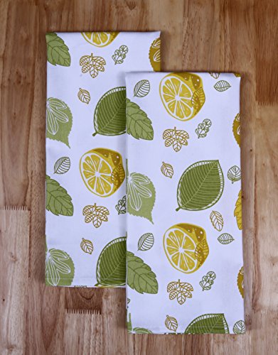 Set of Apron, Oven Mitt, Pot Holder, Pair of Kitchen Towels in a Unique Citrus Splash Design, Made of 100% Cotton, Eco-Friendly & Safe, Value Pack and Ideal Gift Set, Kitchen Linen Set By CASA DECORS - Thumbnail 5