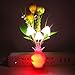 Warmstor 4 Pack Mushroom Night Light, Tulip Clove Plum Flowers Plants Plug-in Mushrooms Colors Changing Nightlight Colorful LED Wall Lamp Little Night Lights for Bathroom Bedroom Corridor Nursery