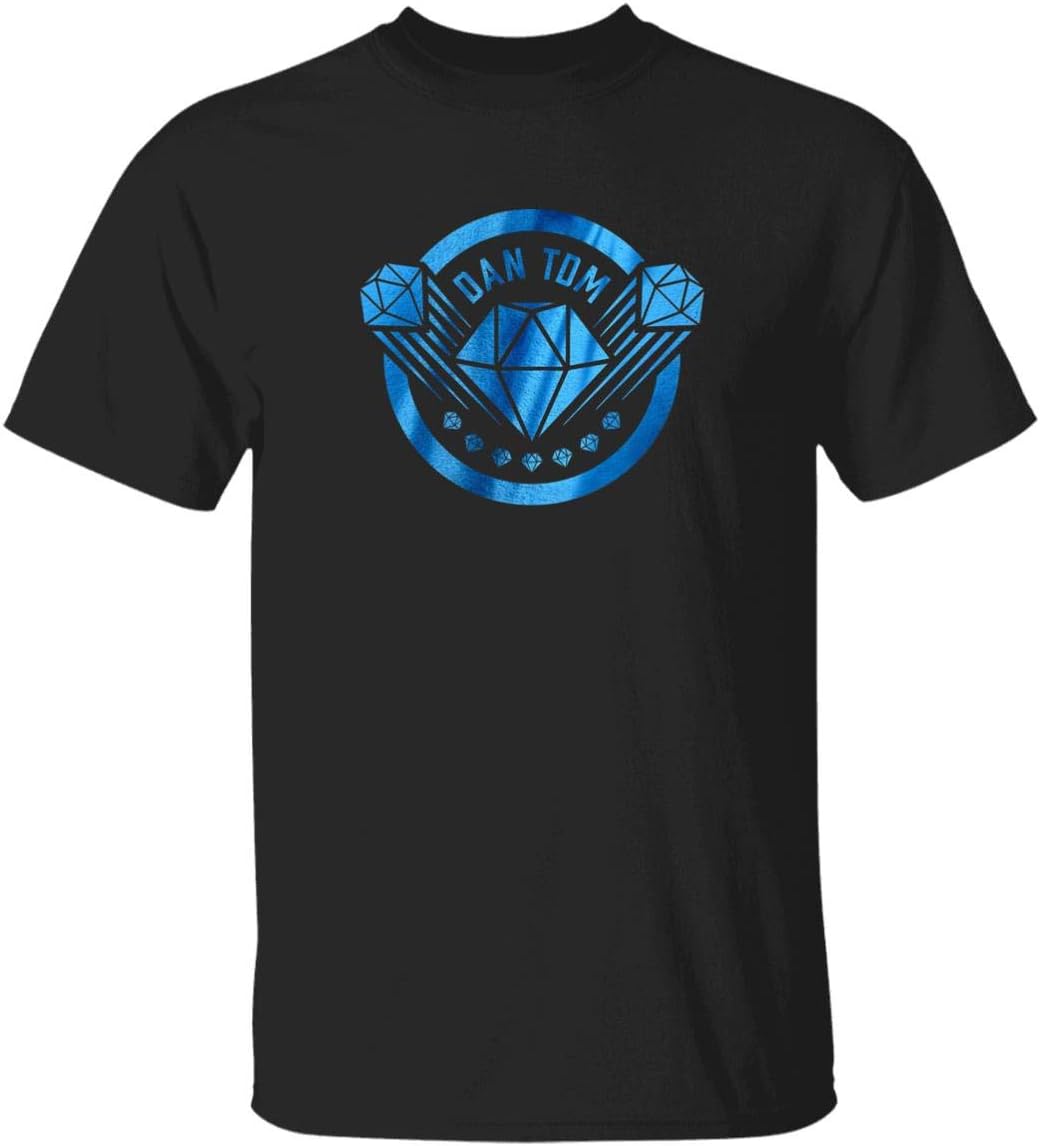 Dantdm Merch Dantdm Black Blue Foil Hoodie T Shirt Black Plus Size