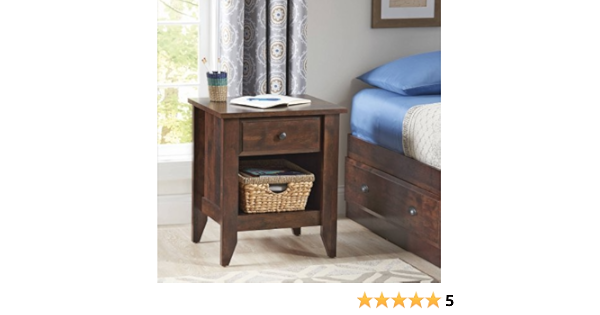 Amazon Com Leighton Night Stand Rustic Cherry Finish Furniture Decor