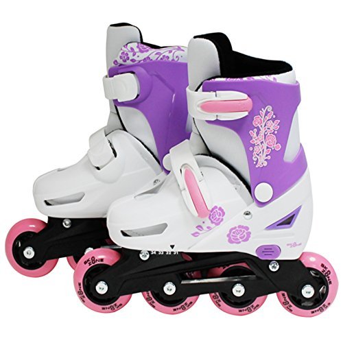 Osprey Girls Inline Skates Adjustable Roller Skates Black/White
