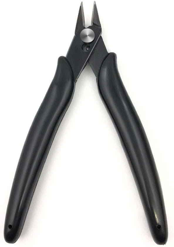 MTHKLO Wire Cutter Precision Side Cutter Cutting Plier Micro Wire Cutter for Electronics Aluminum Jewelry(Smooth handle,Black)