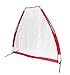 PowerNet 7 Foot Portable Pitching Screen A-Frame (Red) | Baseball Pitcher Protection | Instant Player and Coach Protector from Line Drives Grounders | Heavy Duty Knotted Netting | BP Net