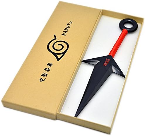 OIVA 26 cm Ninja Weapons Props Big Yondaime Kunai Plastic Toy, Red (Large)