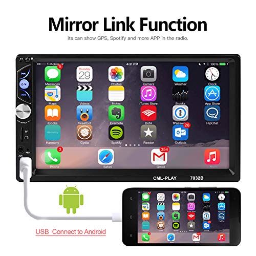CarThree Double Din Car Stereo 7" Touch Mirror Link Auto Audio Player for subwoofer MP5 Player Autoradio Bluetooth Rear View Camera Tape Recorder