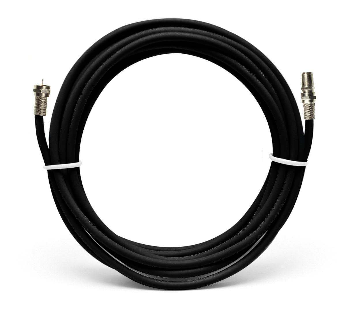 RosenetSys Virgin/Sky Extension Cable - suitable for Virgin Media (all equipment including 360, V6, Hub 3 4 and 5) and Sky & Freesat boxes Coaxial (5m Black)