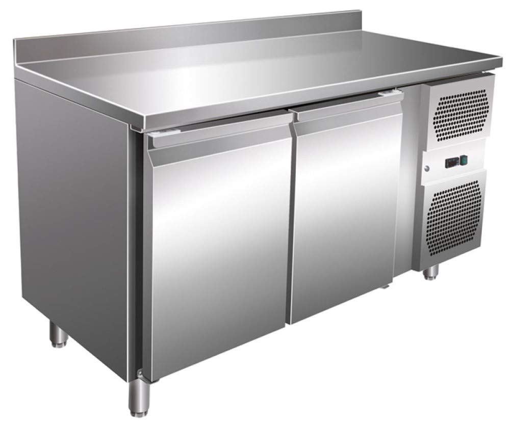 Mesa de trabajo con 2 puertas, para pizza o hostelería: Amazon.es ...