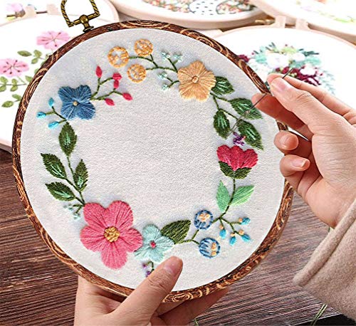image for Full Range of Embroidery Starter Kit with Pattern, Kissbuty Cross Stit