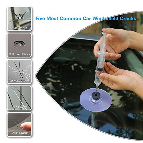 AUTOPDR DIY Car Windshield Repair Kit Atutomotive Glass Repair Tools Auto Windscreen Chips and Cracks Repair Tools Set (Easy to use) - Thumbnail 2